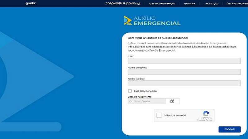 governo lanca site para voce consultar a situacao do seu auxilio emergencial acesse aqui