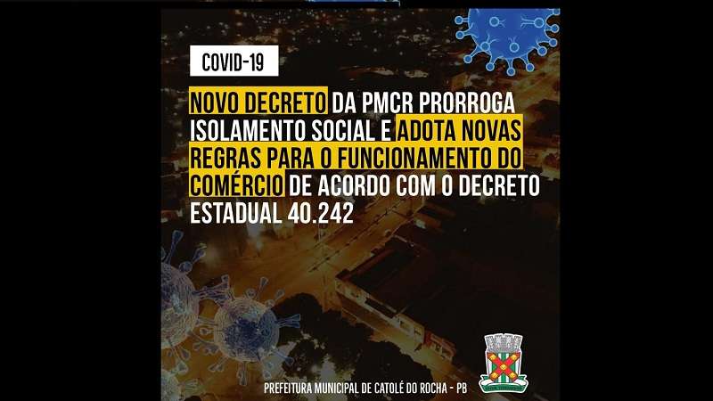 prefeitura de catole do rocha publica novo decreto que prorroga ate 31 de maio o isolamento social leia