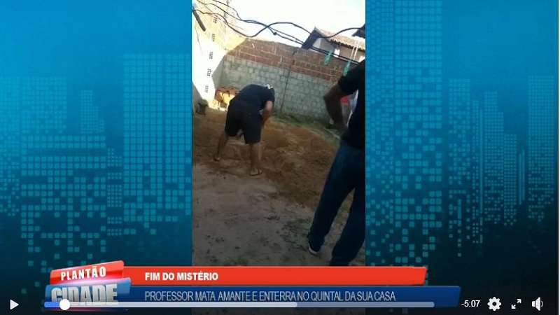 no rn professor mata mulher e enterra no quintal de casa video