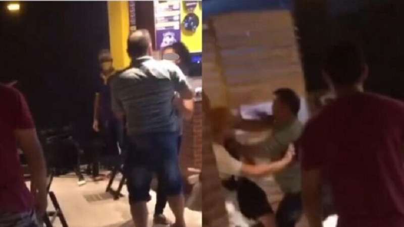 mulher sai para jantar com amante e e flagrada pelo marido veja video