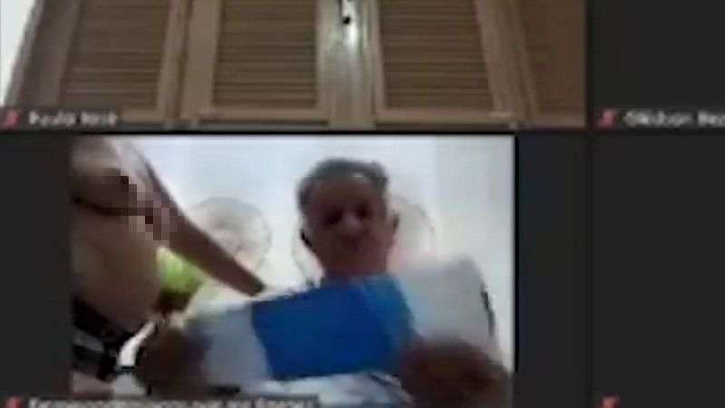 video mulher seminua surge ao lado de vereador durante sessao virtual