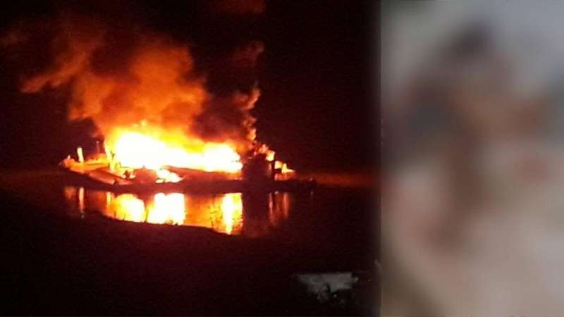 imagens fortes balsa que transportava combustivel explode e deixa vitimas aos pedacos video