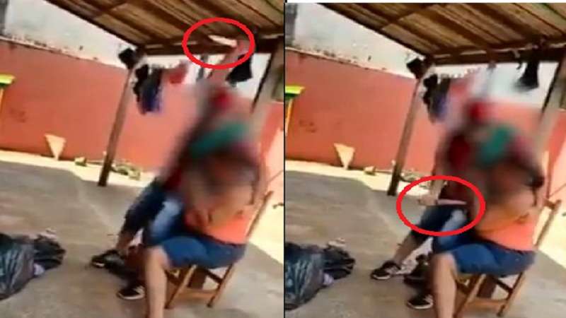 video homem surta e faz esposa refem com uma faca tudo foi filmado pela policia