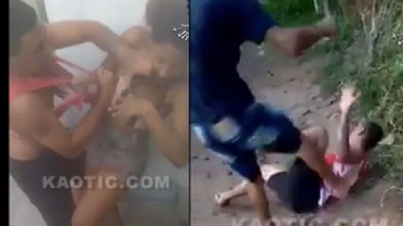 video homem bate em namorada na frente do filho e depois recebe o castigo do amigo da vitima