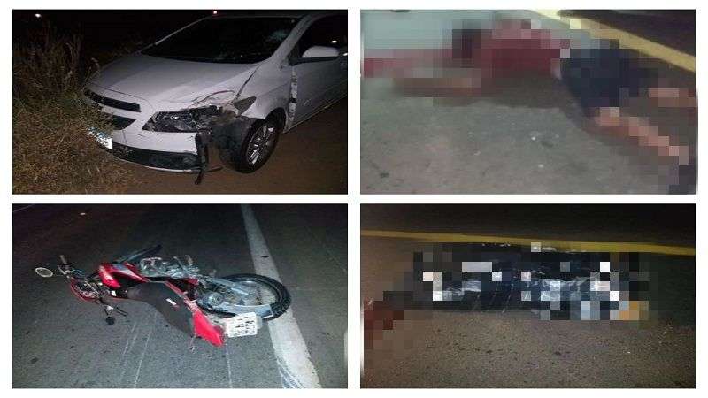 grave acidente entre moto e carro deixa uma vitima fatal na br 230 no sertao