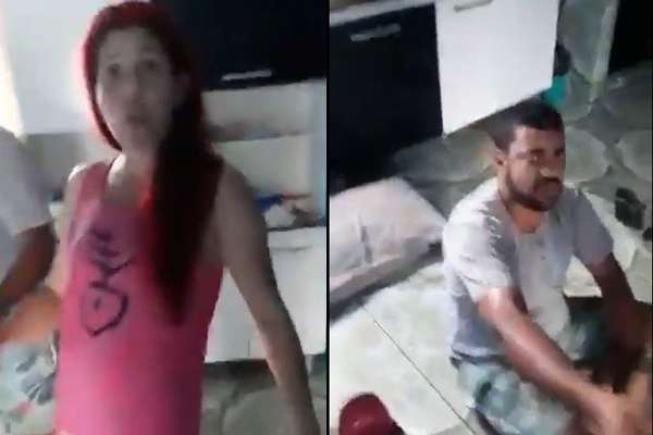 video pai flagra filha em momento intimo com namorado no chao da cozinha de casa assista